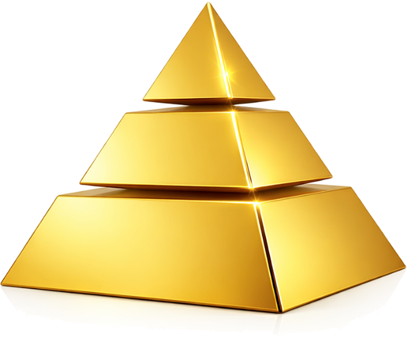 pyramid with 3 tiers